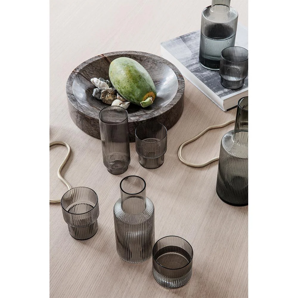 Ripple Glasses - Set of 4 - Smoked Grey - Image 3
