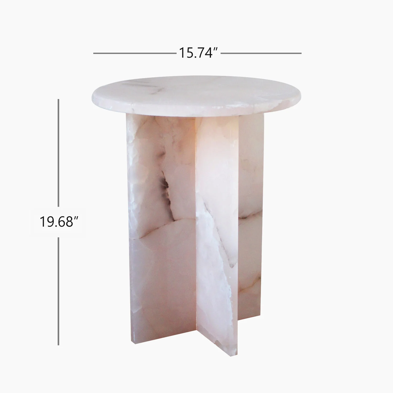 Rosie Pink Onyx Table - Image 6