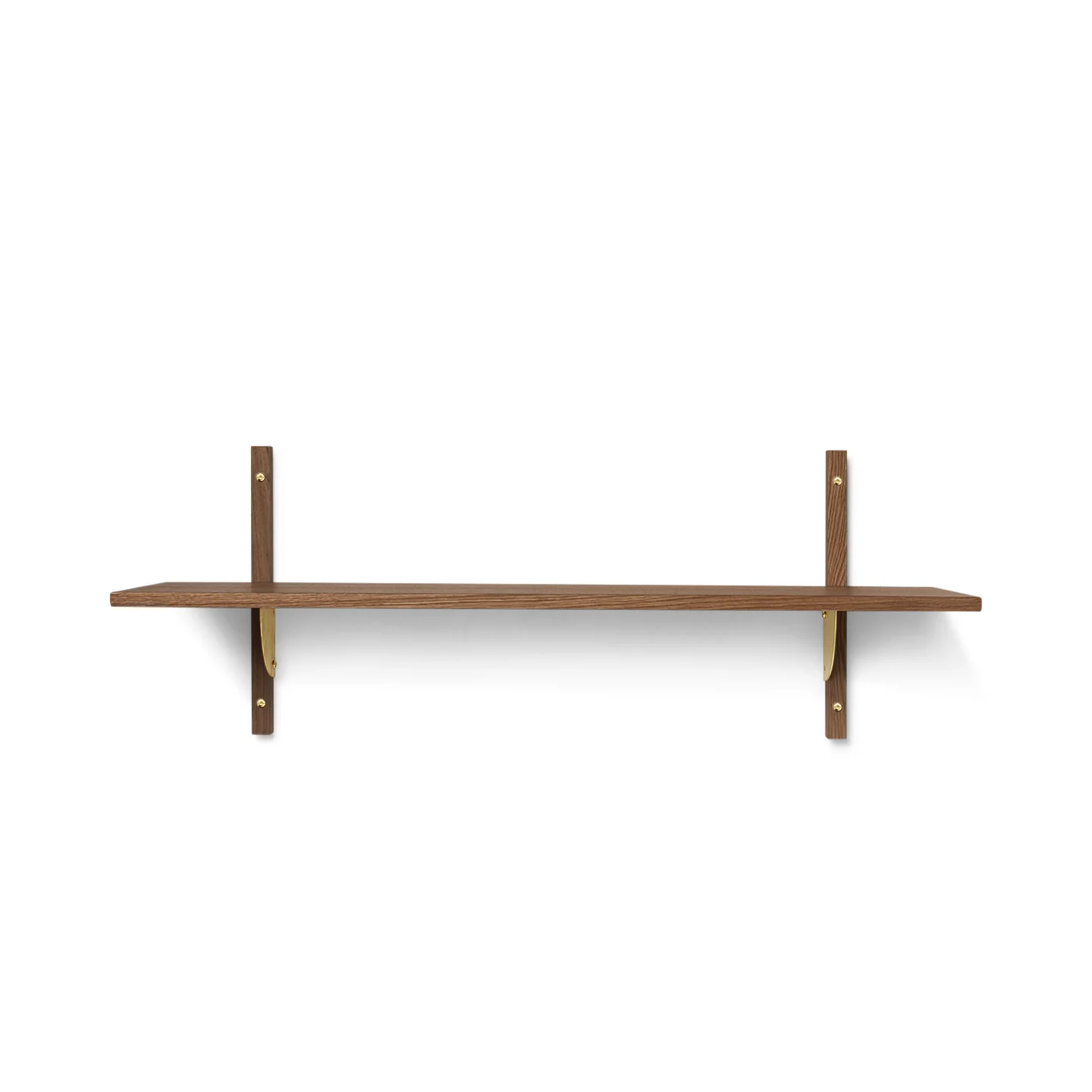 Sector Shelf - Single - Smoked Oak/Brass - Image 2