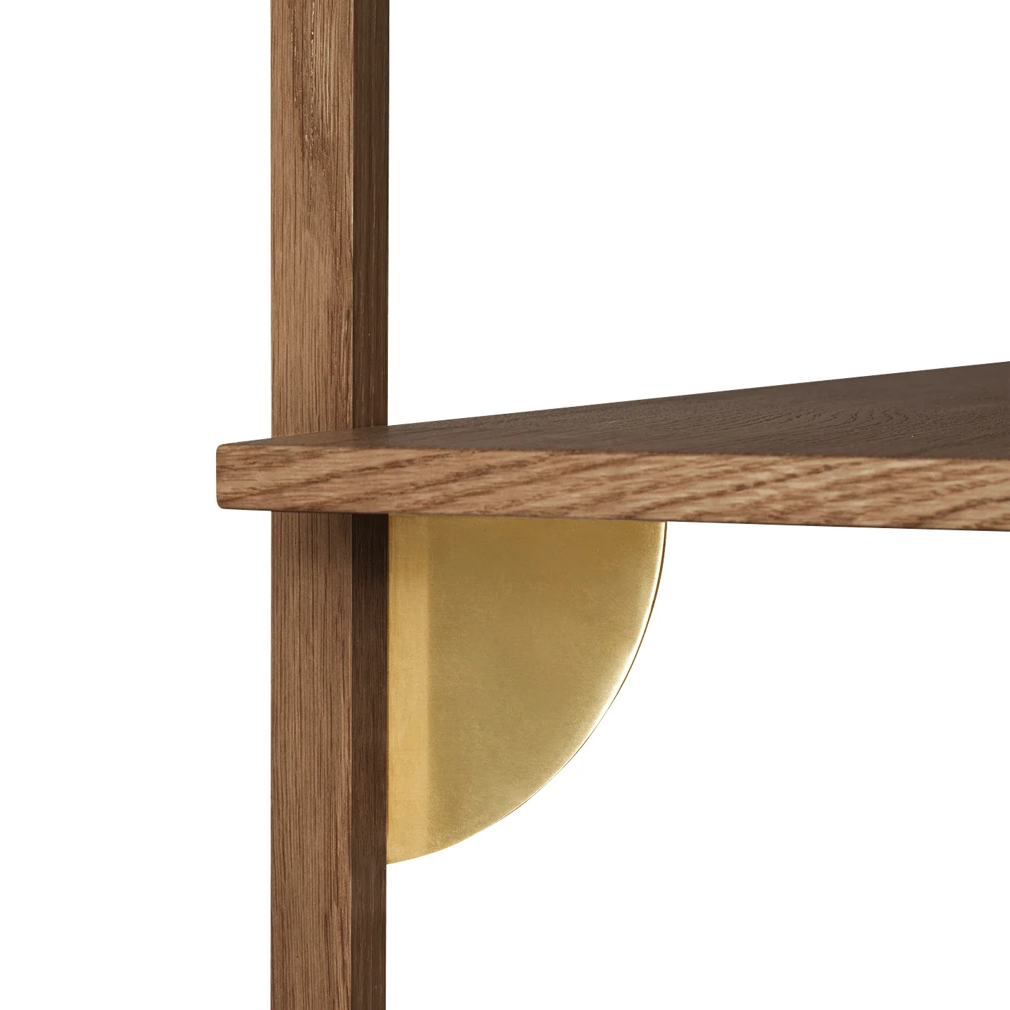 Sector Shelf - Single - Smoked Oak/Brass - Image 3