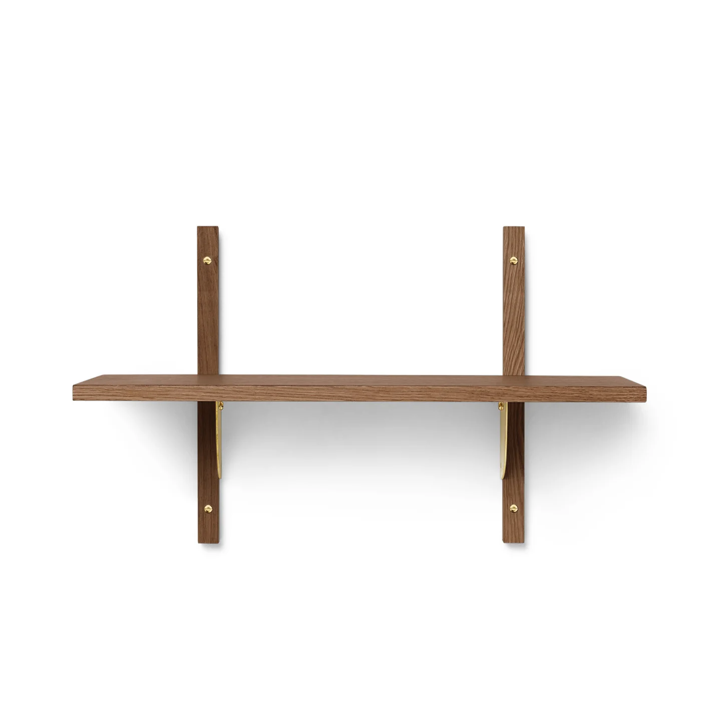 Sector Shelf - Single - Smoked Oak/Brass - Image 4