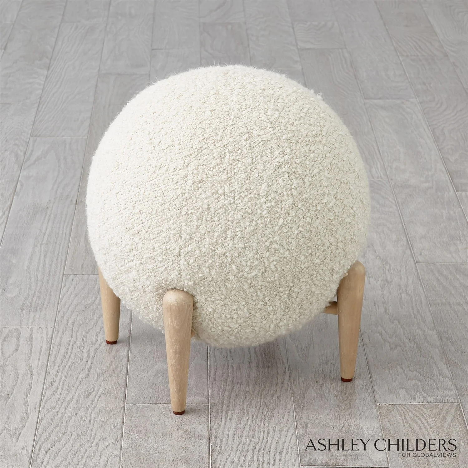 Shearling Ball Stool - Image 3