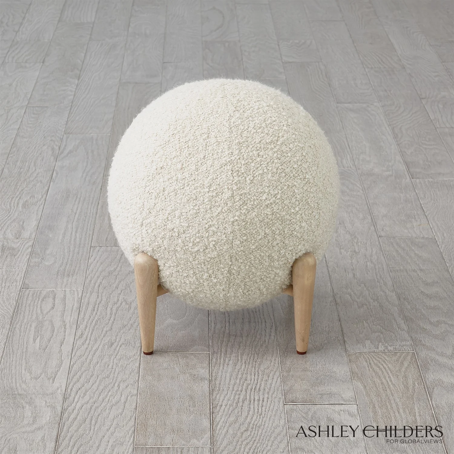 Shearling Ball Stool - Image 4