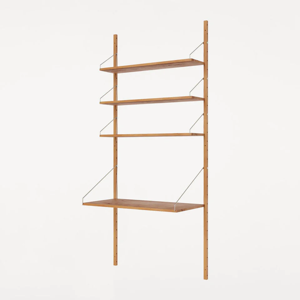 Shelf Library Single Section | Natural Oak - Image 9