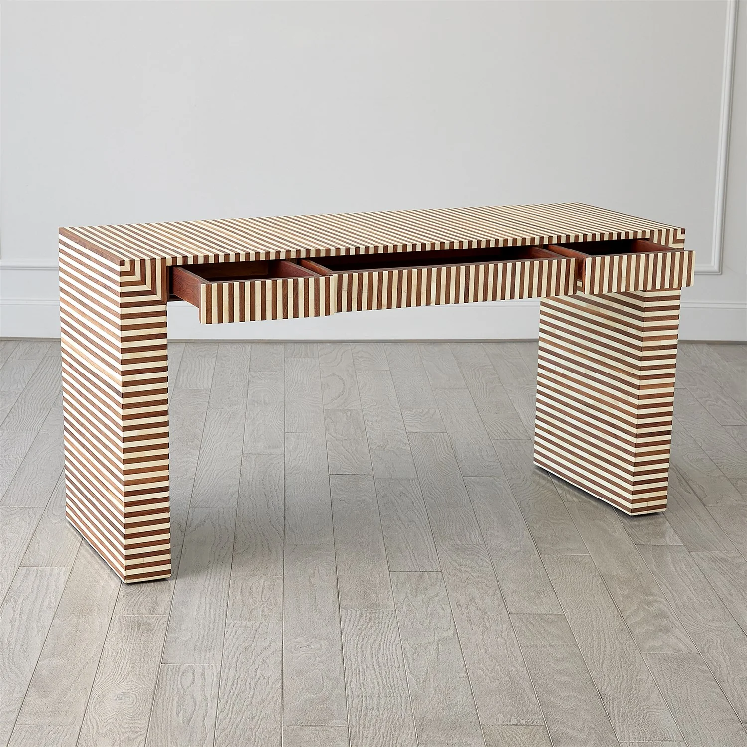 Sienna Writing Desk - Walnut/Bone - Image 4