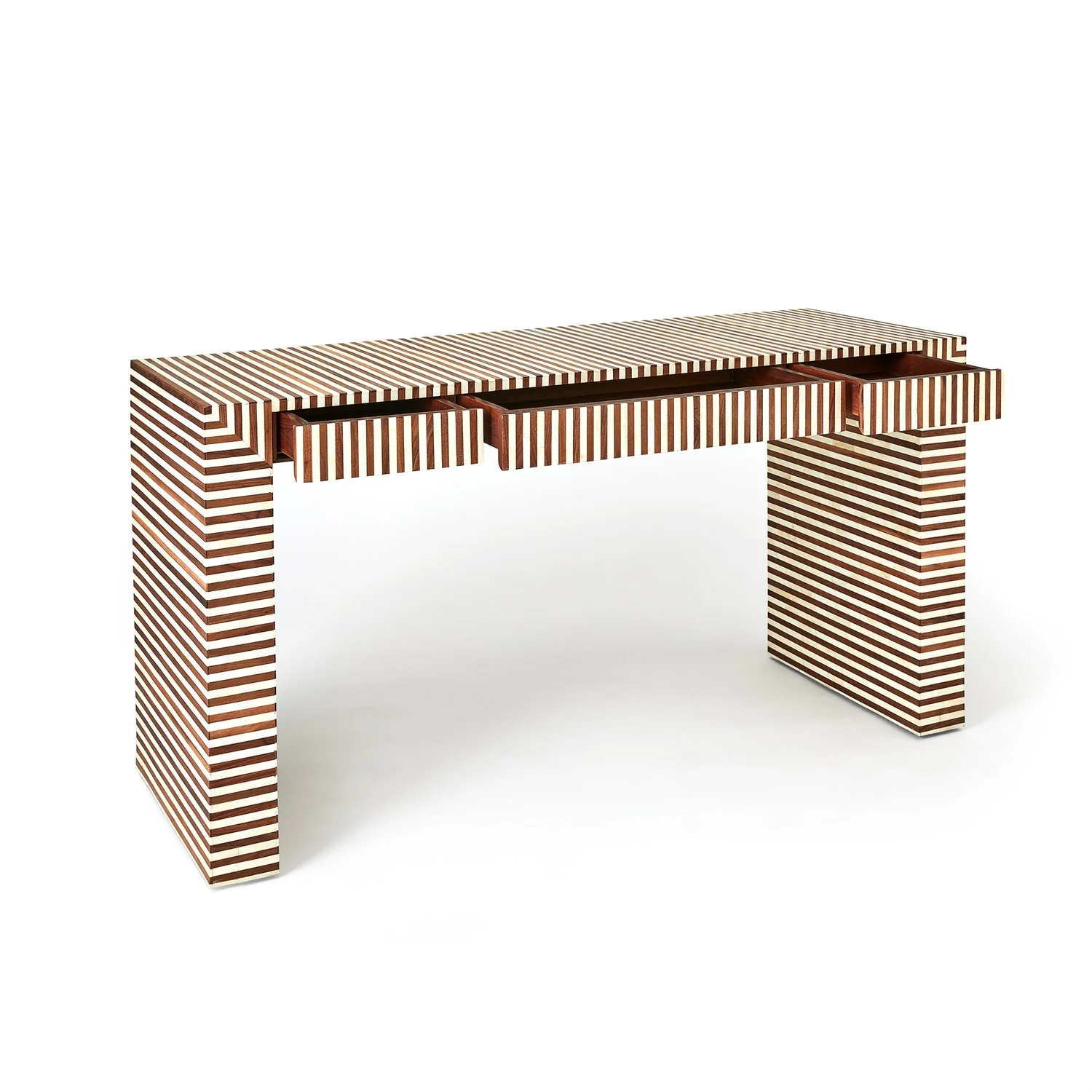 Sienna Writing Desk - Walnut/Bone - Image 6