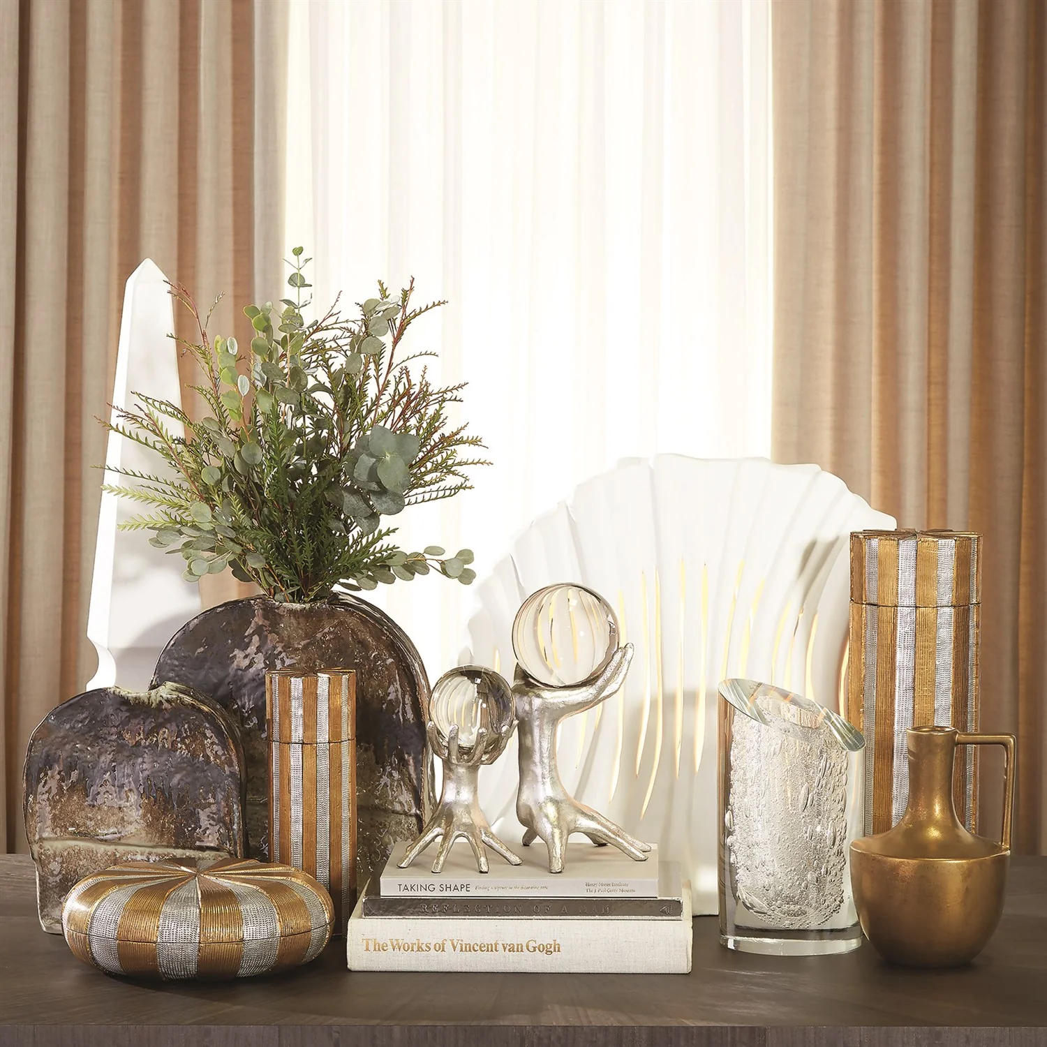 Slant Vase-clear W/bubbles - Image 3