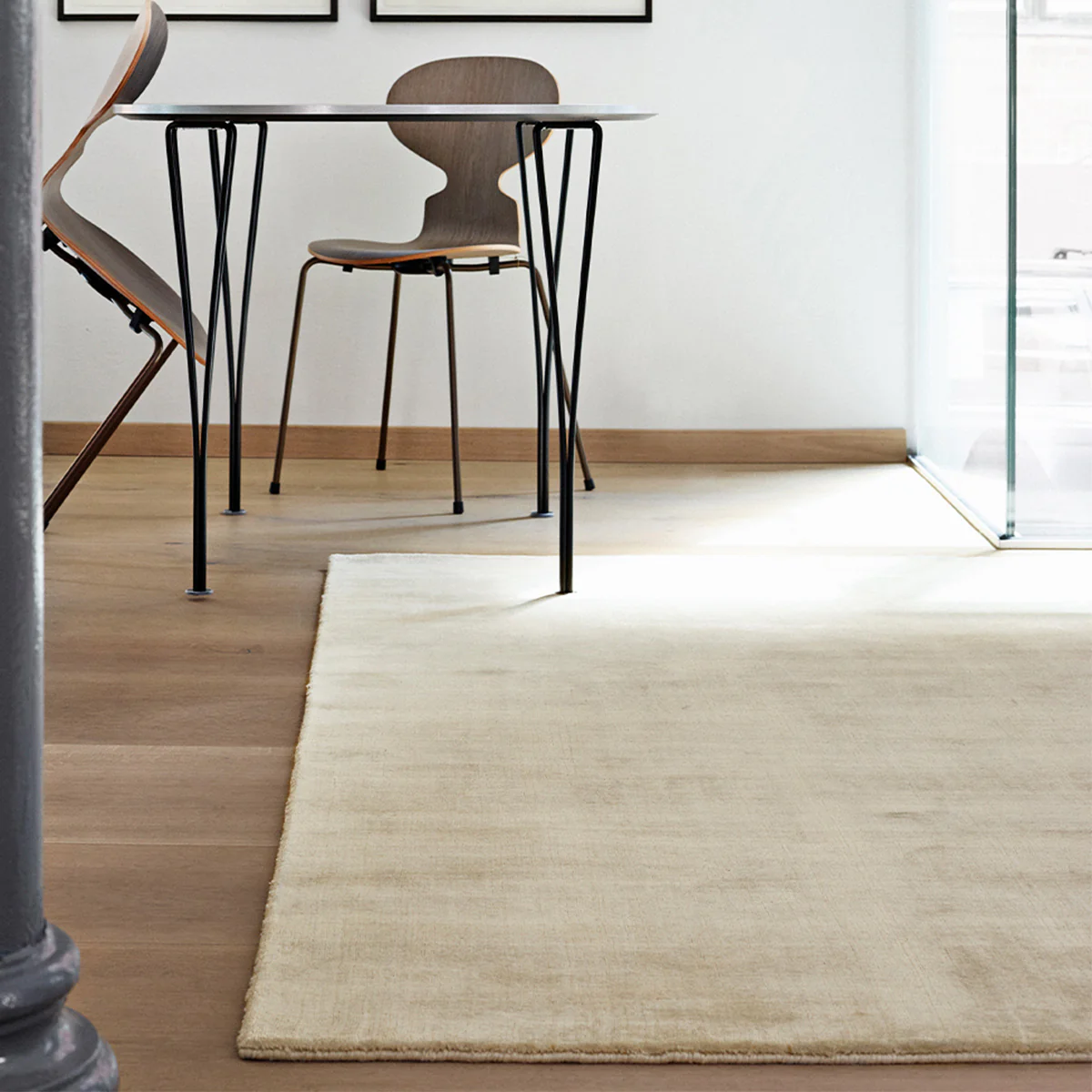 Soft Grey Earth Bamboo Rug - Image 2