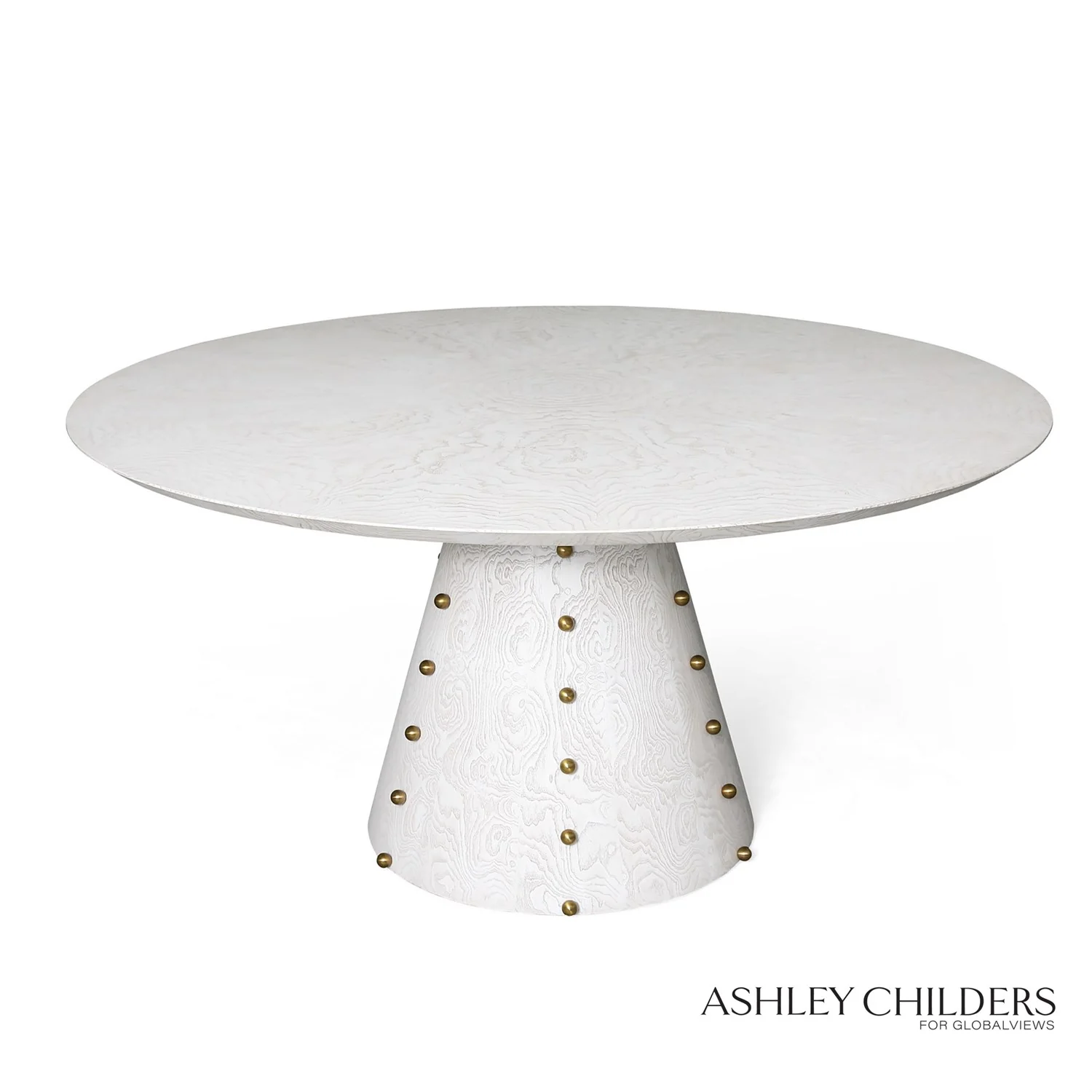 Spheres Dining Table - White Burl - Image 4