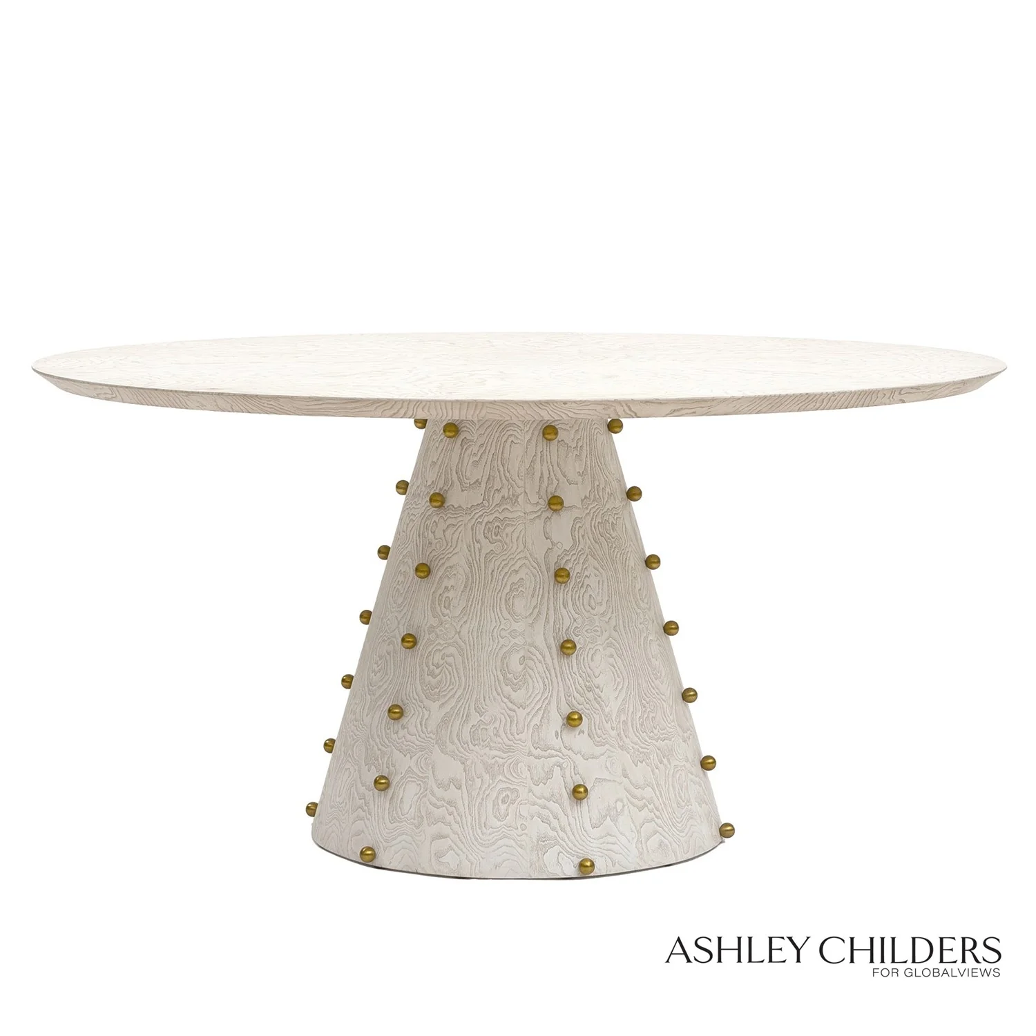 Spheres Dining Table - White Burl - Image 5