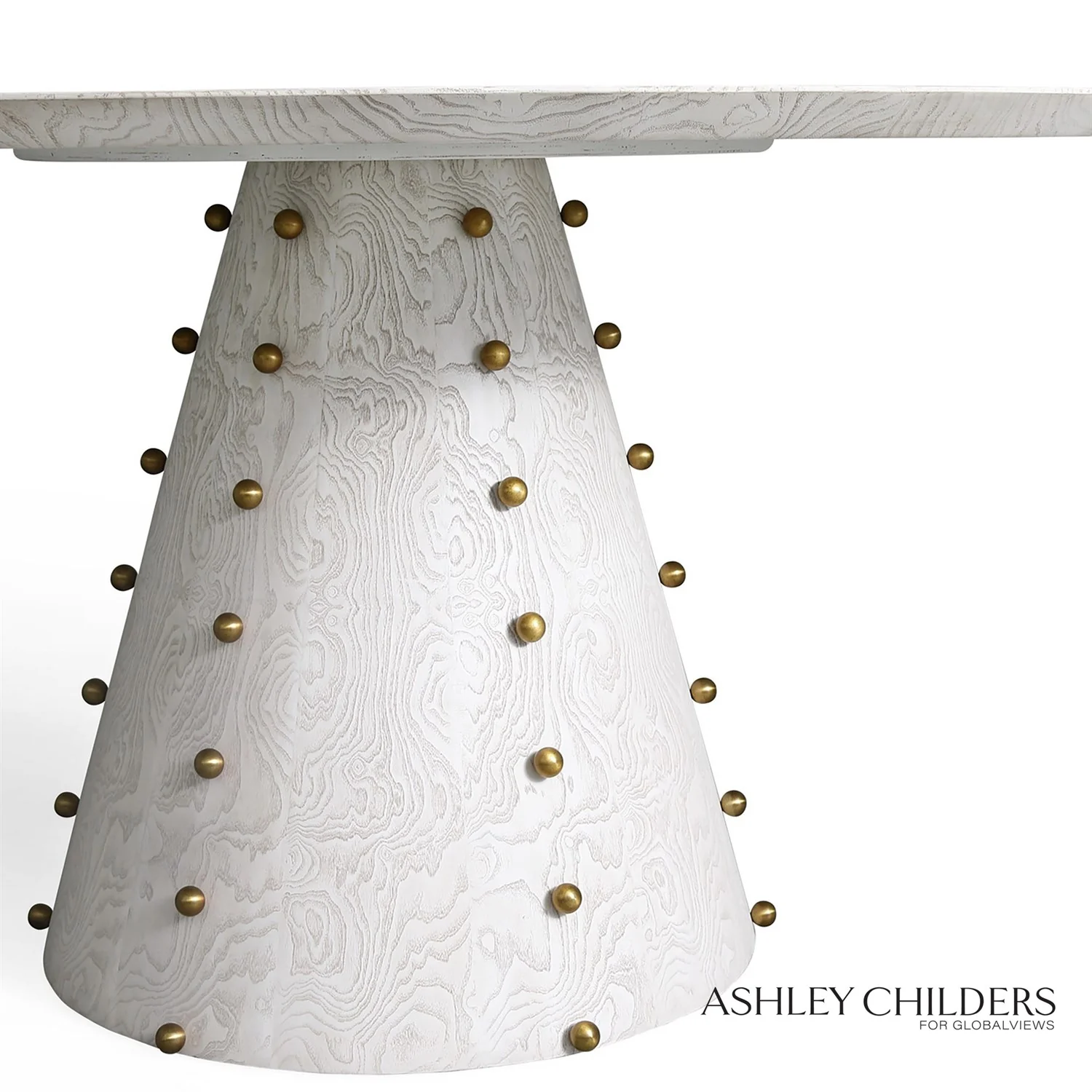 Spheres Dining Table - White Burl - Image 6