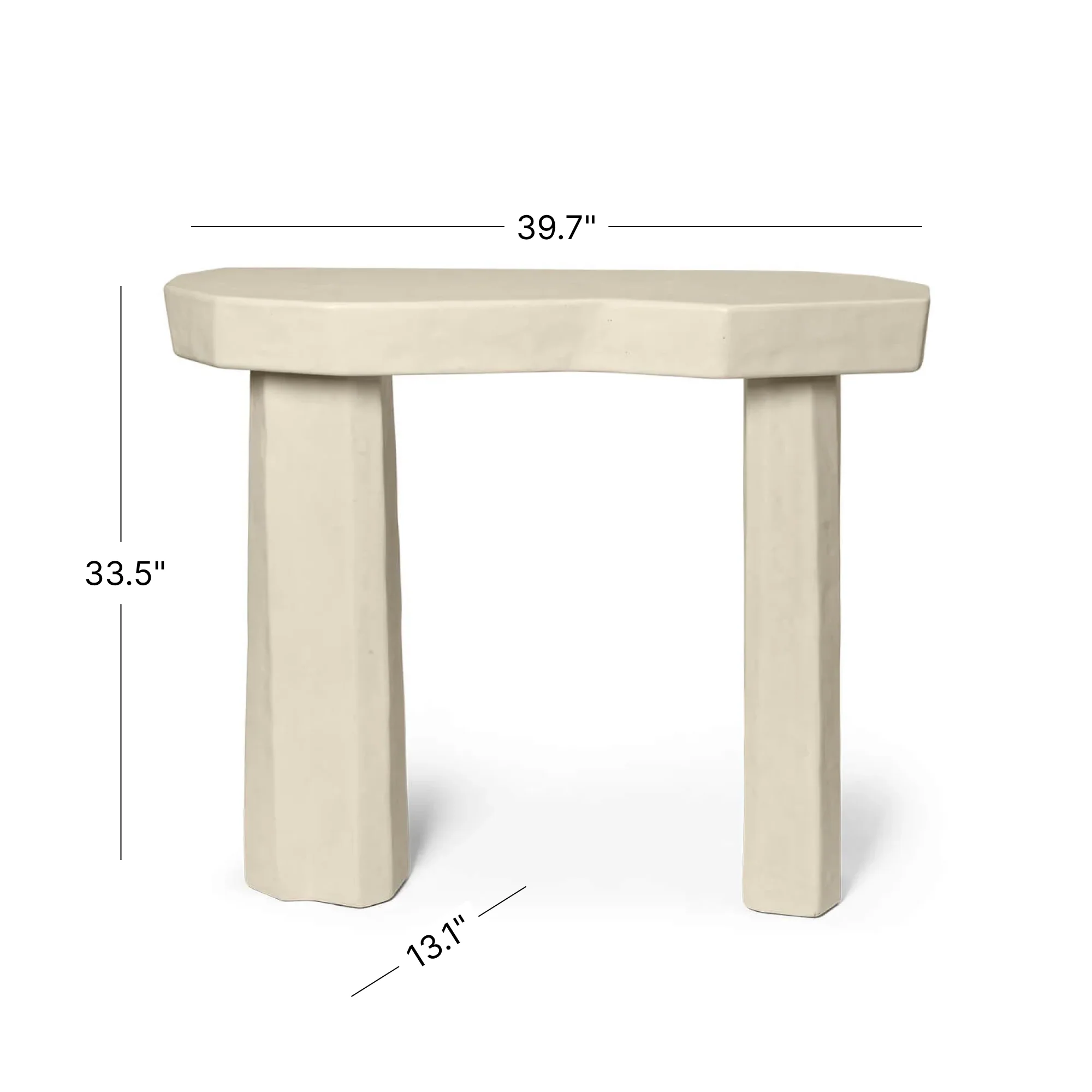 Staffa Console Table - Ivory - Image 5