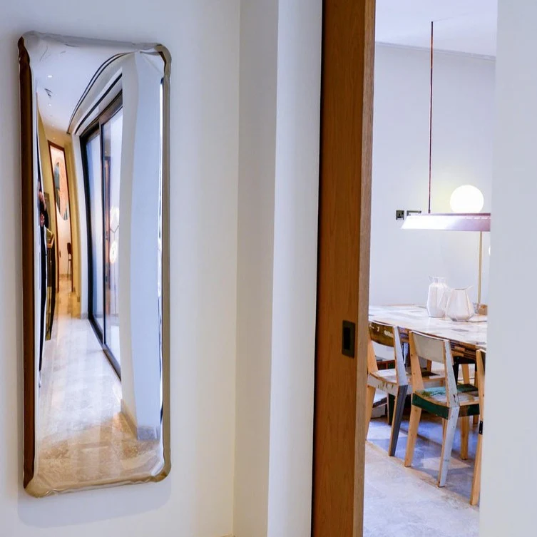 Stainless Steel Tafla QC Sculptural Wall Mirror (Customizable) - Image 5