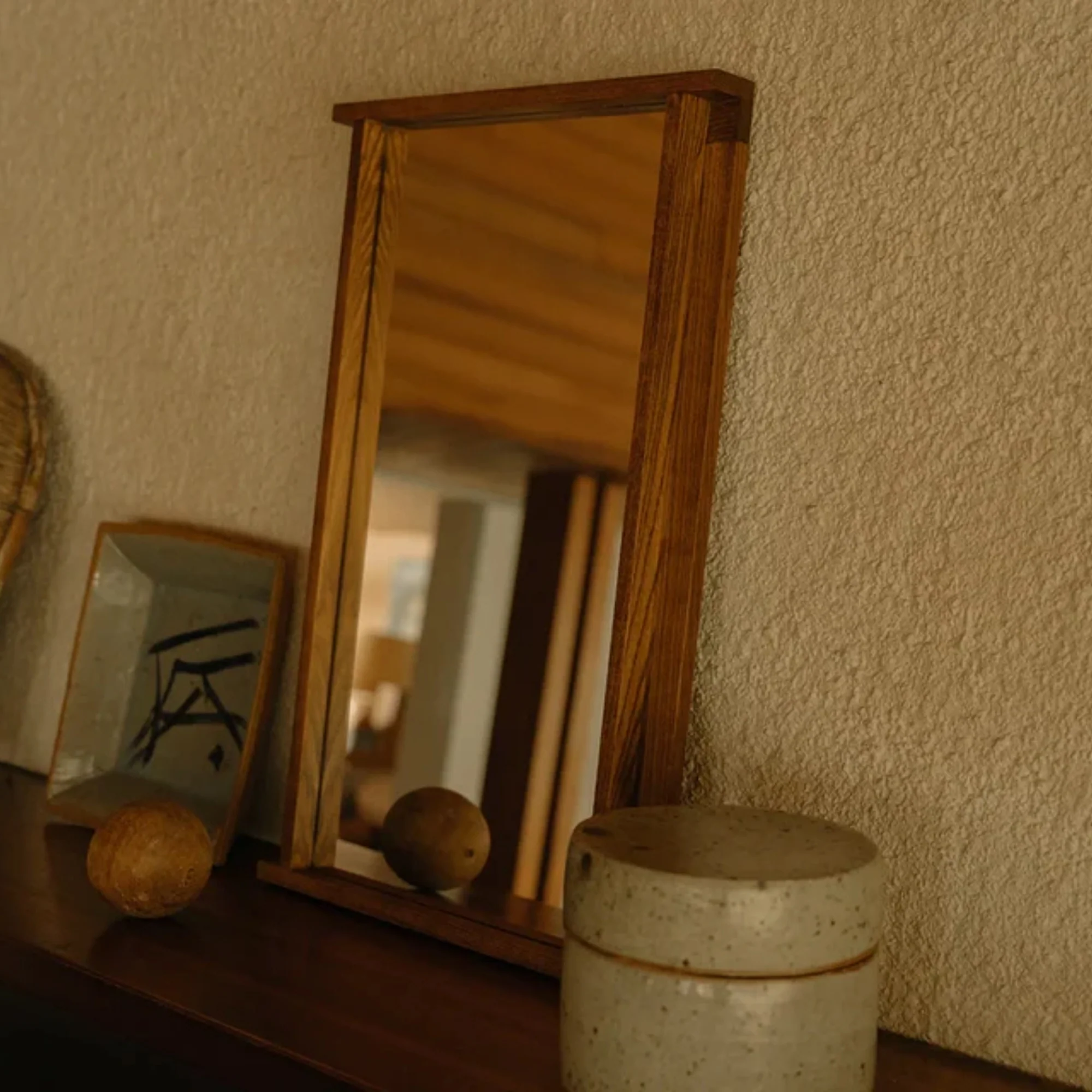 Symmetry Mirror - Honey Ashwood - Image 3