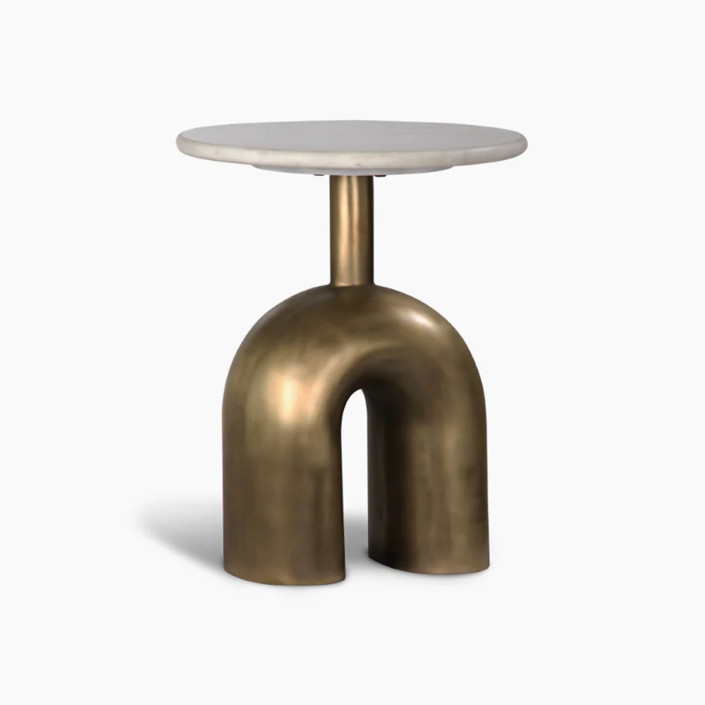 U Shaped Brass Side Table - Image 2