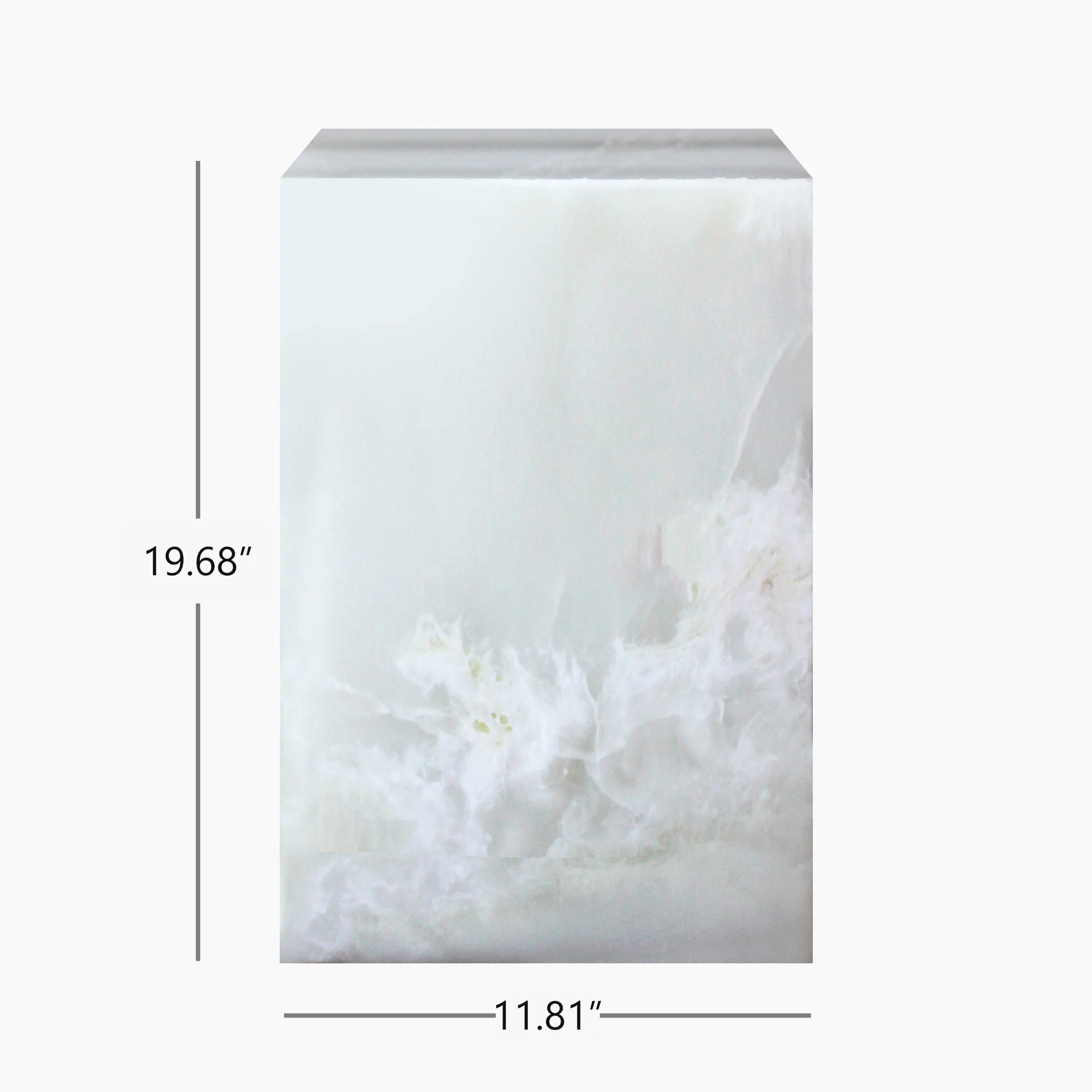 White Onyx Plinth Table - Image 3