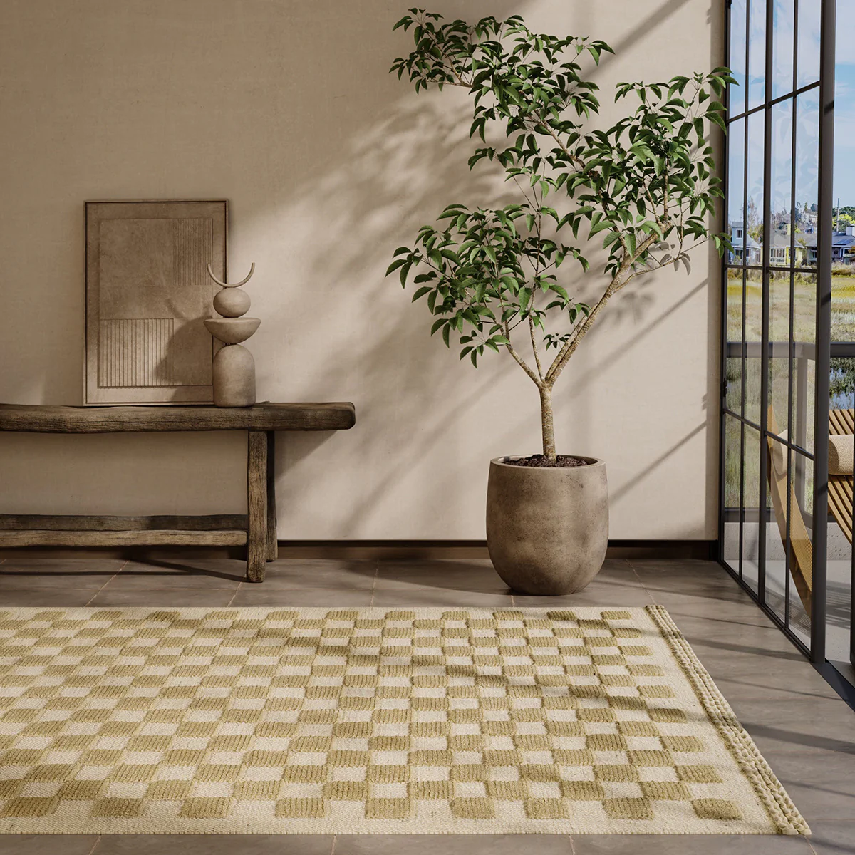 Willow-1 Beige Rug - Image 3