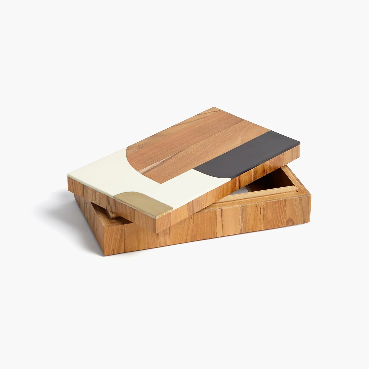 Wooden Inlaid Box - Black/Ivory - Image 4
