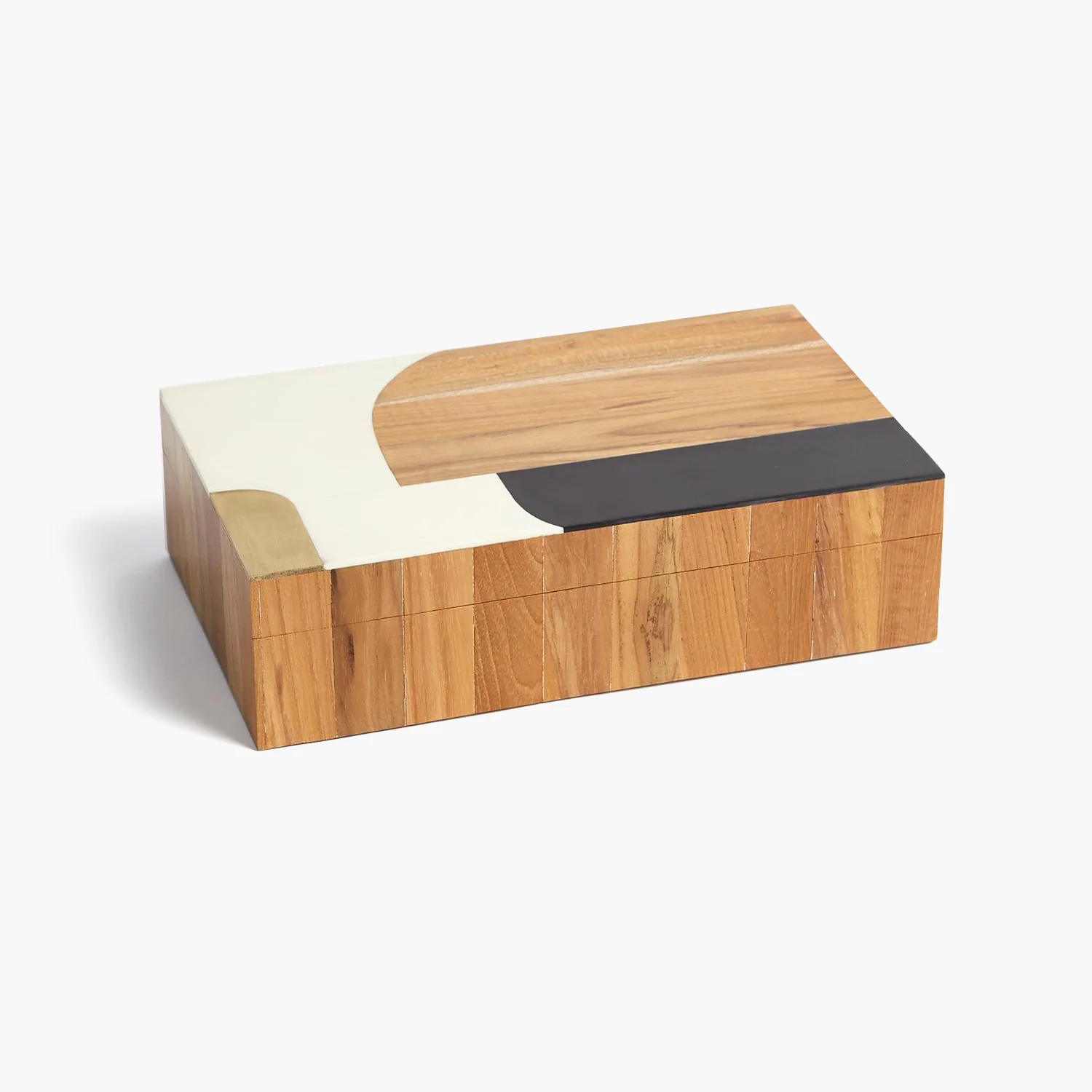 Wooden Inlaid Box - Black/Ivory - Image 5