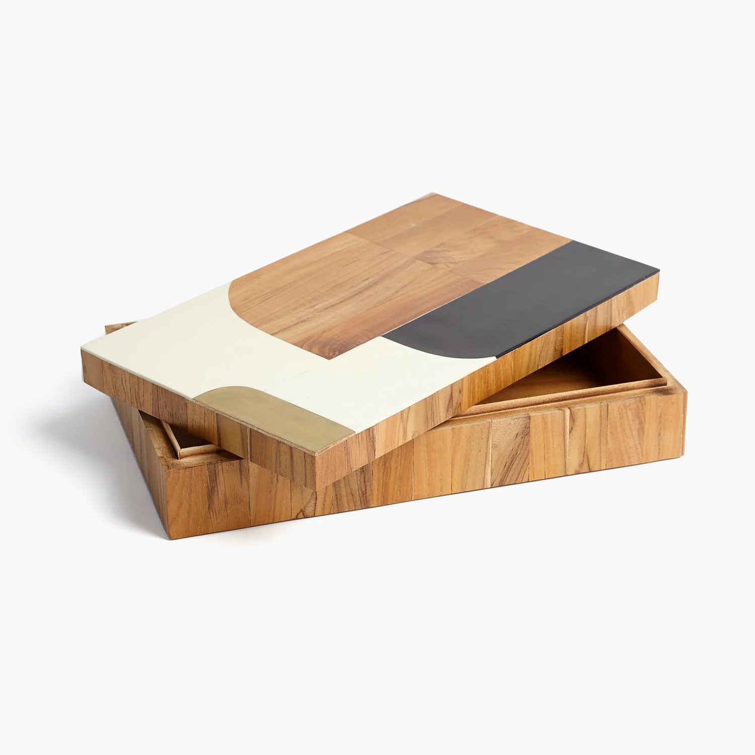 Wooden Inlaid Box - Black/Ivory - Image 8