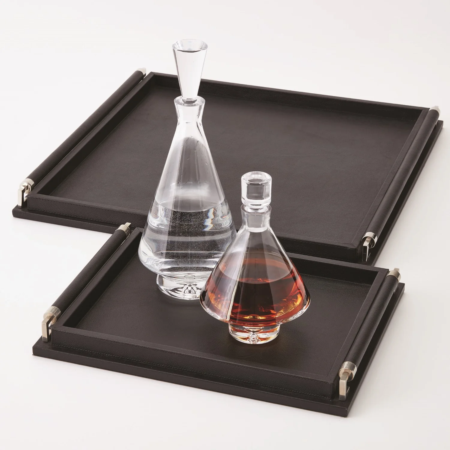 Wrapped Handle Tray Leather - Image 2