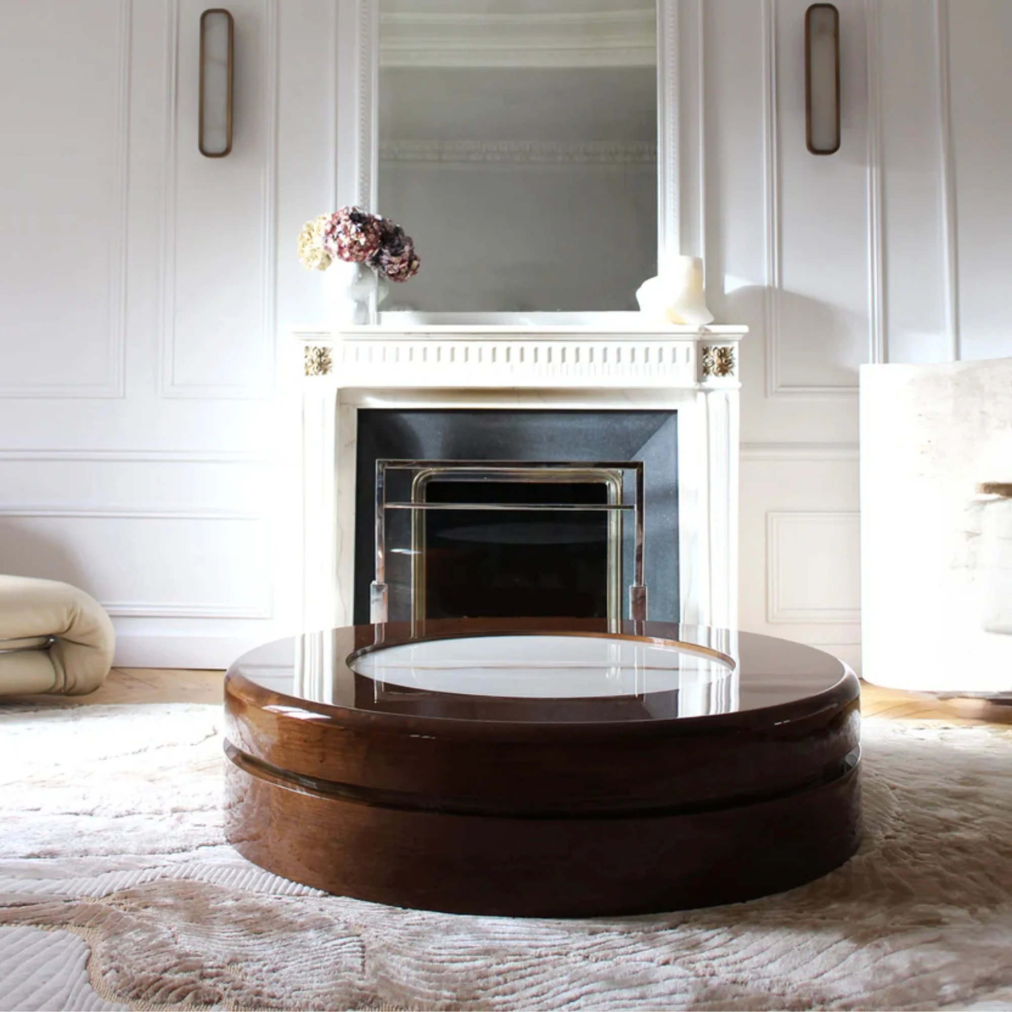 Yoyo Wood and Shell Onyx Coffee Table - Image 3
